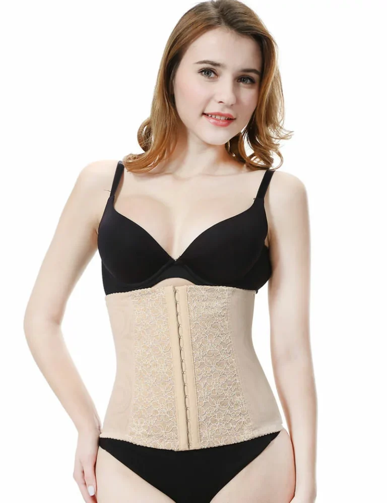 Everbellus Lace Waist Trainer Cincher 3 Hooks for Women - Image 1