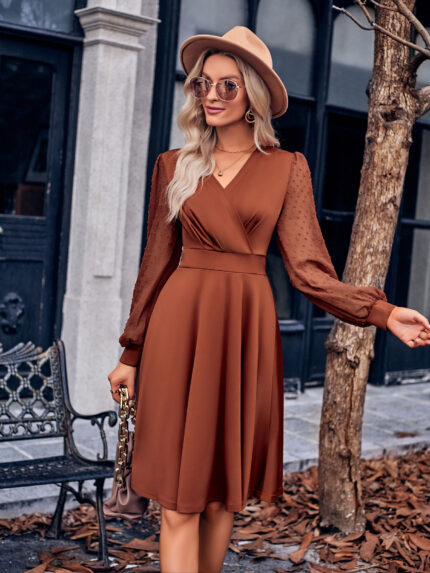 v neck dress